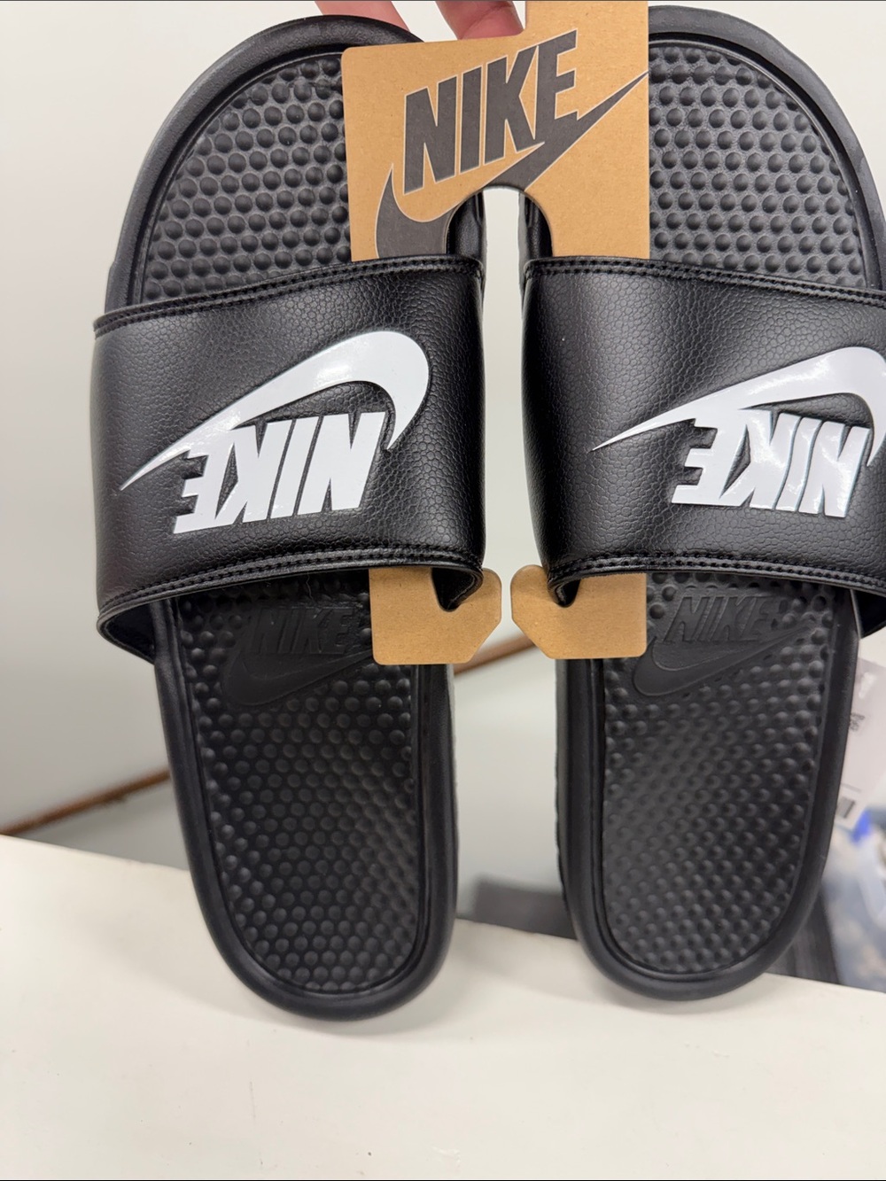 Nike Black Slides with White Swoosh - Men’s Casual Sandals